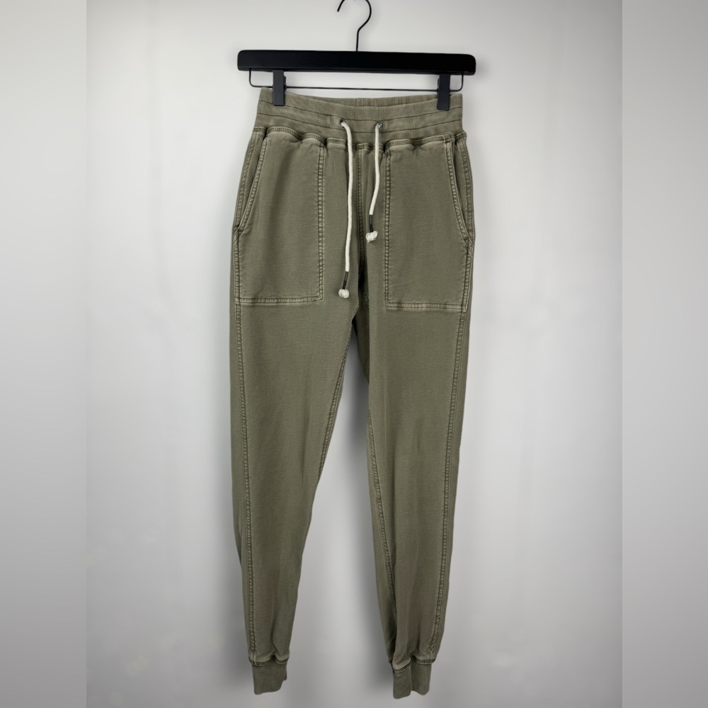 Faherty Women’s Cotton Blend Drawcord Joggers‎ w/pockets Faded Sage Green XS